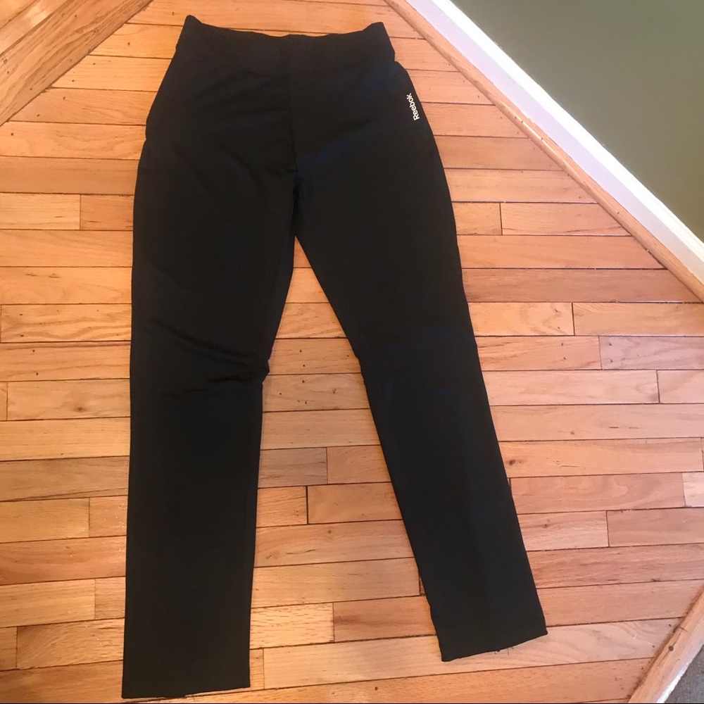 Reebok Black Track Black Pants  Sz S